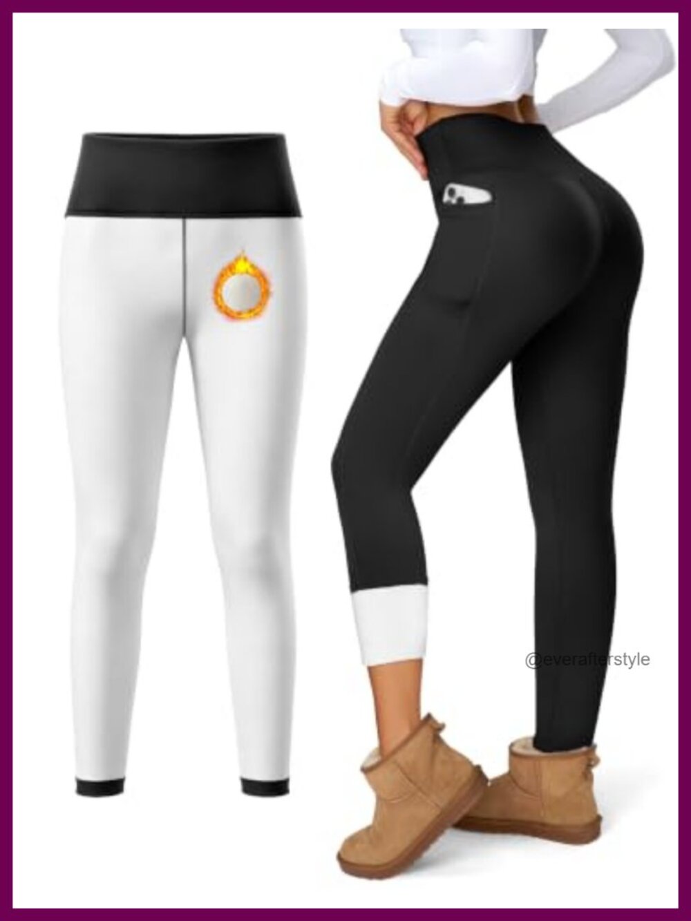 Fleece Lined Thermal Winter Leggings High Waist Tummy Control Butt Lift Yoga